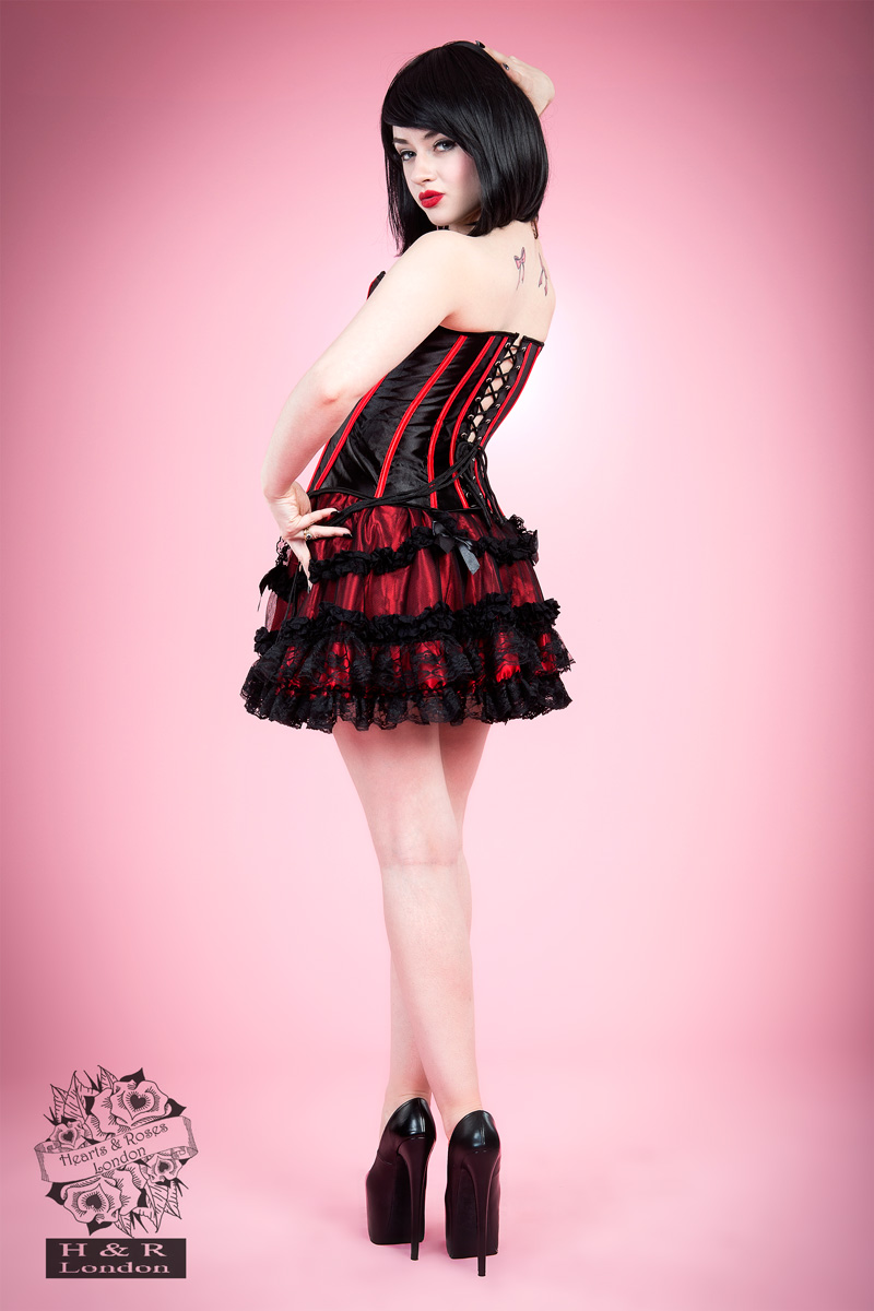 Black Red Bone Corset